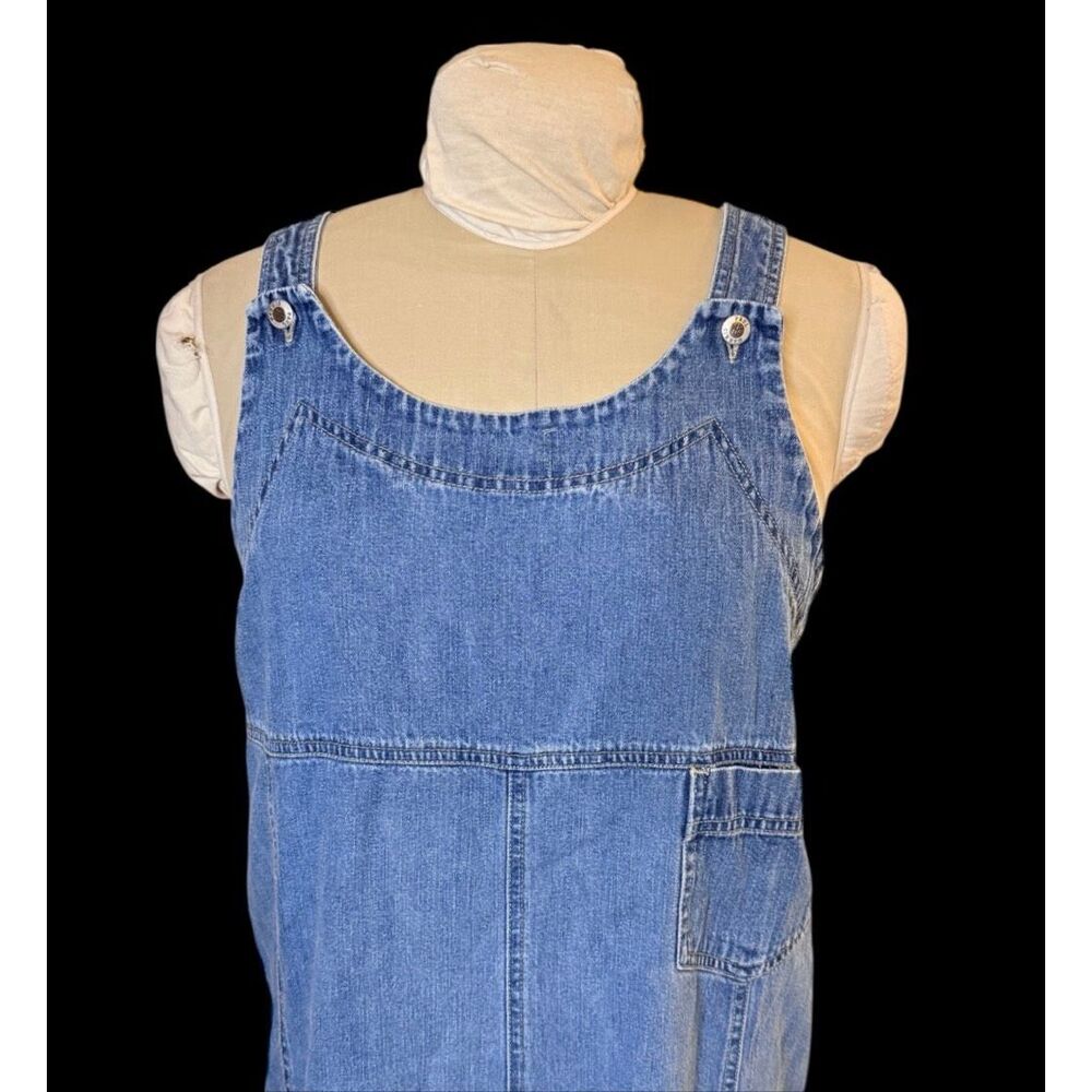 Paul Harris Denim Maxi Dress XL Blue Jean Denim Overall Minimalist Basic - Picture 10 of 11